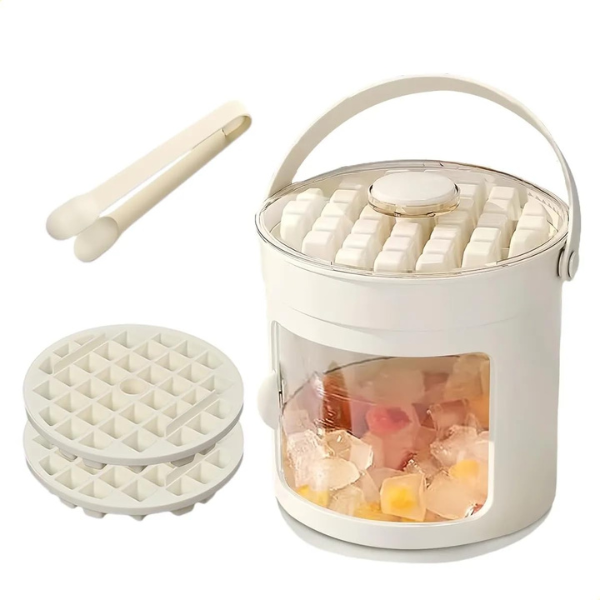Rotating Ice Cube Maker with Storage Bin