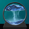 12 inch Round 3D Moving Sand Art Frame showcasing mesmerizing sand patterns in calming blue tones.