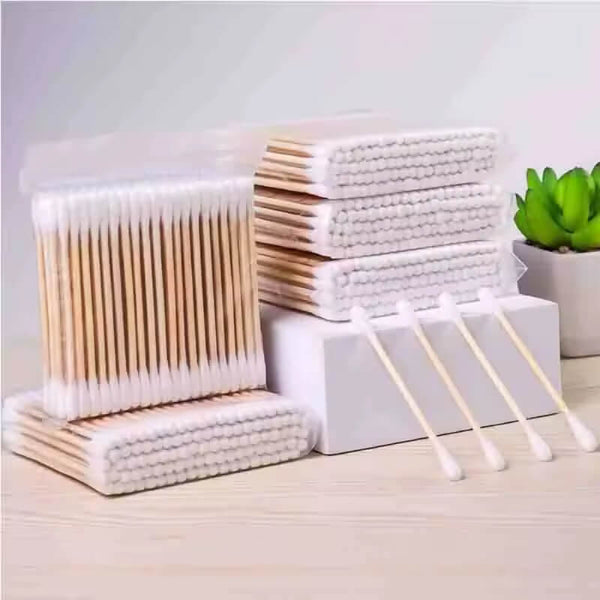 Wooden Cotton Buds 100 Sticks Pack of 3