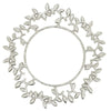 Stainless Steel Charger Plate with a decorative leaf design, perfect for enhancing table settings at weddings and events.