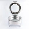 Stainless Steel Single Chafing Dish with lid open, perfect for keeping food warm at events.