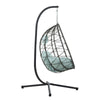 Indoor Outdoor Swing Egg Chair with Stand for cozy relaxation in any home or outdoor space.