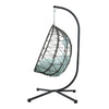 Indoor Outdoor Swing Egg Chair with Stand, perfect for cozy relaxation at home or outdoors.