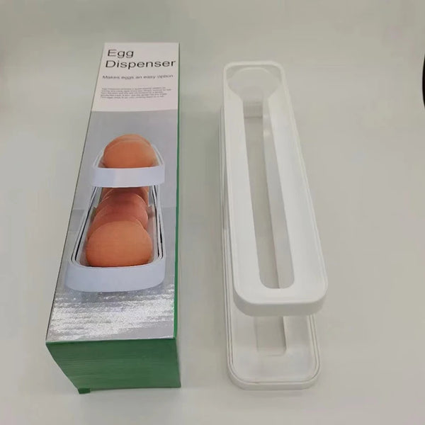 Refrigerator Egg Rolling Organiser for Storage showing an egg dispenser for neat storage and easy access.