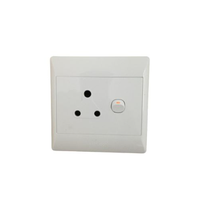 4x4 Single Switched Socket 2-Pack showcasing a clean, white design suitable for home or office use.