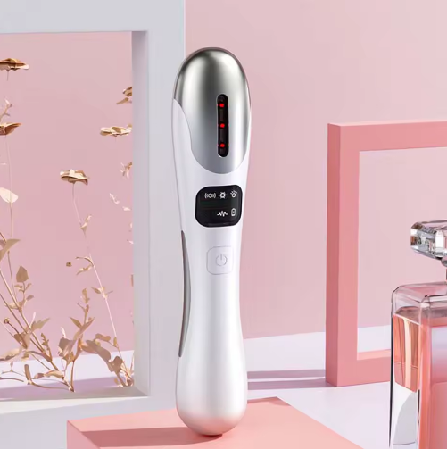 Eye Lifting Heat Compression Massager Wand on a stylish background, showcasing its sleek design and technology features.
