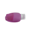 Silicone Travel Bottles Set 90ml 4 pack - purple silicone travel bottle side view on a white background.