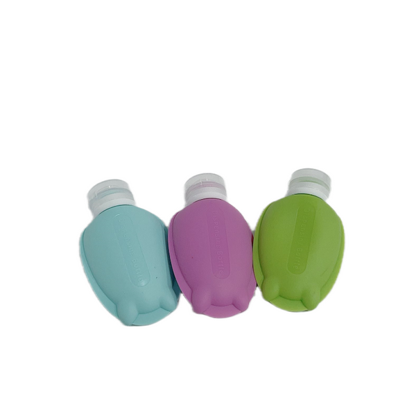 Silicone Travel Bottles Set 90ml 4 pack in various colors for easy travel and storage of liquids.