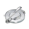 Silver Aluminium Tortilla Press for crafting perfect tortillas and Rotis at home.
