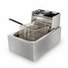 Single Electric Deep Fryer 6L with removable basket and control panel for easy cooking.