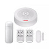 Smart Wifi Home Alarm System Kit with sensors and remote controls for home security and smart monitoring.