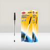 50 PCS Smooth Side-Click Ballpoint Pen Set with black ink and 1.0mm tip, box and pen shown.