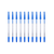 Smooth Retractable Ballpoint Pen 1.0mm Bullet Tip - Blue Ink collection of pens in a row.