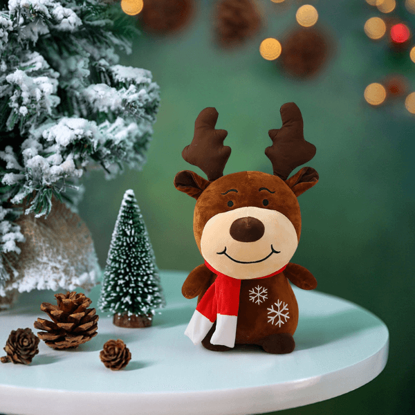 Soft Holiday Reindeer Plush – 30cm