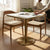 Square Marble Effect Dining Table with Gold Pedestal Base