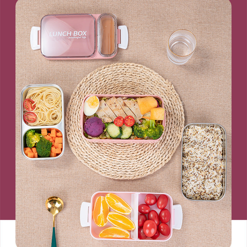 Stackable 800ml Two-Compartment Lunch Box | Perfect Dealz