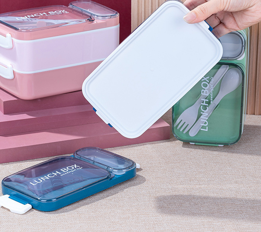 Stackable 800ml Two-Compartment Lunch Box | Perfect Dealz