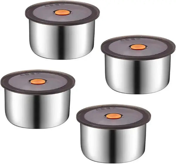 Perfect Dealz Stainless Steel Meal Prep Snack Containers with Silicone Lids