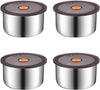 Perfect Dealz Stainless Steel Meal Prep Snack Containers with Silicone Lids