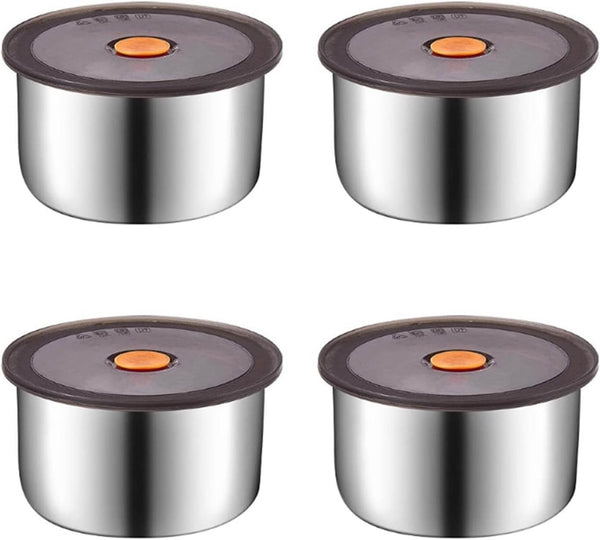 Perfect Dealz Stainless Steel Meal Prep Snack Containers with Silicone Lids