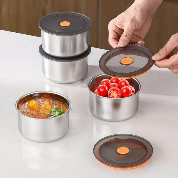 Perfect Dealz Stainless Steel Meal Prep Snack Containers with Silicone Lids