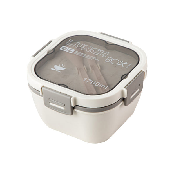 Stylish Two-Tier Airtight Lunch Box with a clear lid, modern design, and airtight seal for freshness.