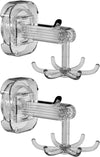 Suction cup wall hooks for storage with rotating 6-claw design for maximum organization and space-saving.