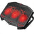 Triple Fan Air-Cooling Laptop Pad with three red LED fans and a sleek black design for optimal laptop cooling.
