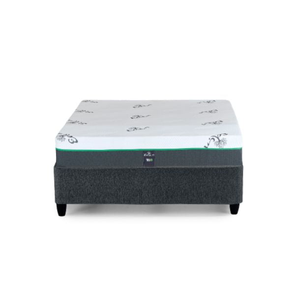 Triple Layer Pocket Coil Hybrid Mattress with a stylish design and medium-firm support for optimal sleep.