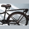 Unisex Pyramid Bicycle with Rear Carrier & Kickstand showcasing sturdy frame and rear wheel.