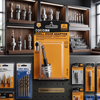 Keyless Drill Chuck Adapter for Impact Drivers and Power Drills displayed with various drill accessories.