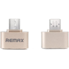 OTG USB Adapter for Android, compact gold adapter facilitating connections between smartphones and USB devices.