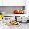 4 Piece Metal Bread Box and Canister Set