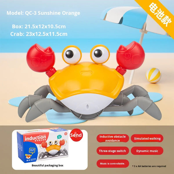 Childrens Electric Ride-On Car featuring a fun crab design with colorful details, safe for play and stability for young drivers.