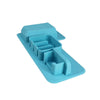 Wall-mounted Silicone Storage Shelf Bathroom Rack in blue silicone, designed for tidy and organized bathroom essentials.