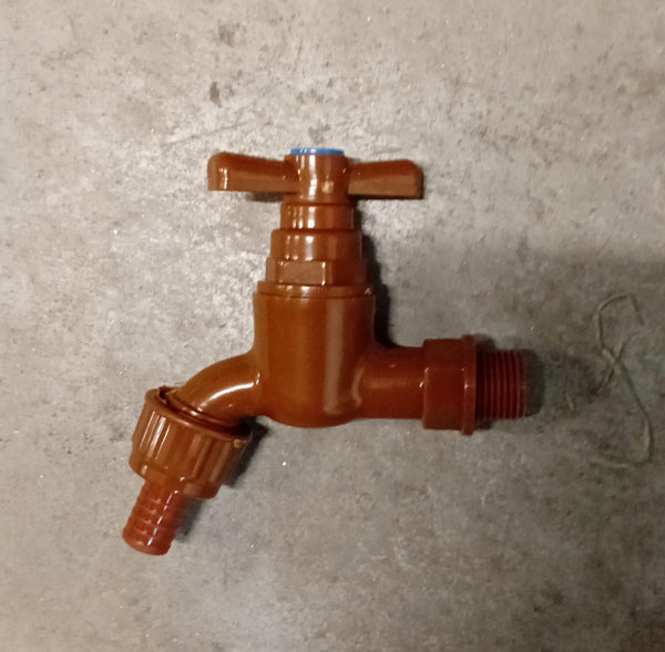 Heavy-Duty PVC Outdoor Garden Tap in a close-up view, showcasing durable construction for outdoor use.
