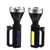 Solar Super Powerful Light Charging Flashlight with solar panel and LED light for reliable outdoor and emergency use.