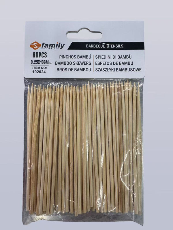 150mm Biodegradable Bamboo Skewers