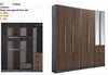 4 Door Wardrobe with Mirror and Drawers