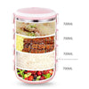 Wholesale Portable Lunch Box Insulation multi-tier design with 700ML compartments for hot and cold food.