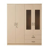 4 Door Wardrobe with Drawers and Display Panels in a neutral color, offering spacious storage and organization.