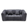 Modern Grey Upholstered 2-Seater Sofa with plush cushions and sleek design.