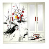 5 Door Marble Finish Wardrobe with Mirrors