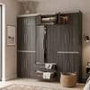 Suitable Bedroom Wardrobe Closet with multiple compartments and drawers for efficient clothing storage.