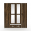 Multi Variant 4 Door Wardrobe with Mirrors and Drawers