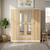 Multi Variant 4 Door Wardrobe with Mirrors and Drawers