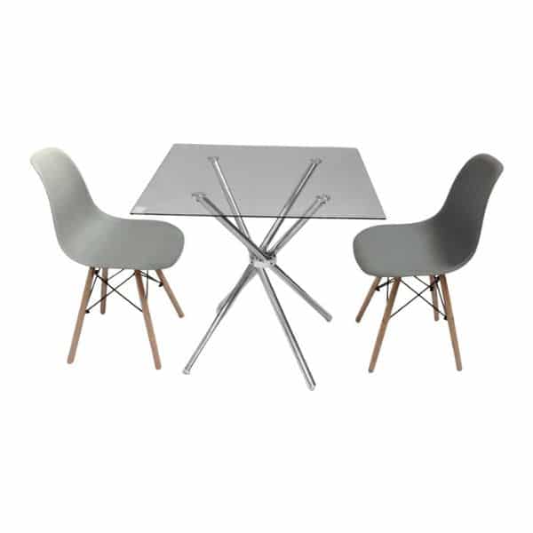 Perfect Dealz Modern Square Glass Dining Table