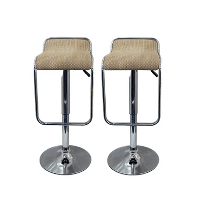 Perfect Dealz Adjustable Low-Back Bar Stool Bamboo Design