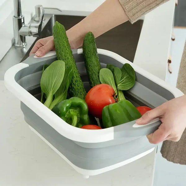 Perfect Dealz Plastic Folding Chopping Board Kitchen Washing Basket