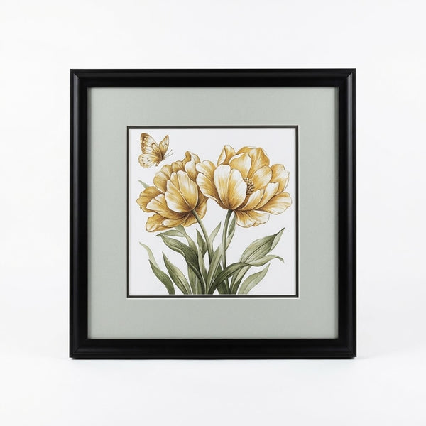 Framed Botanical Floral Wall Art Print
